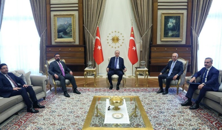 Cumhurbaşkanı Erdoğan, Irak Temsilciler Meclisi Başkanı Halbusi'yi kabul etti
