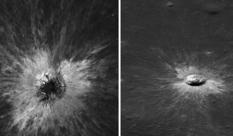 NASA uzay aracı Ay'da devasa yeni bir krater keşfetti