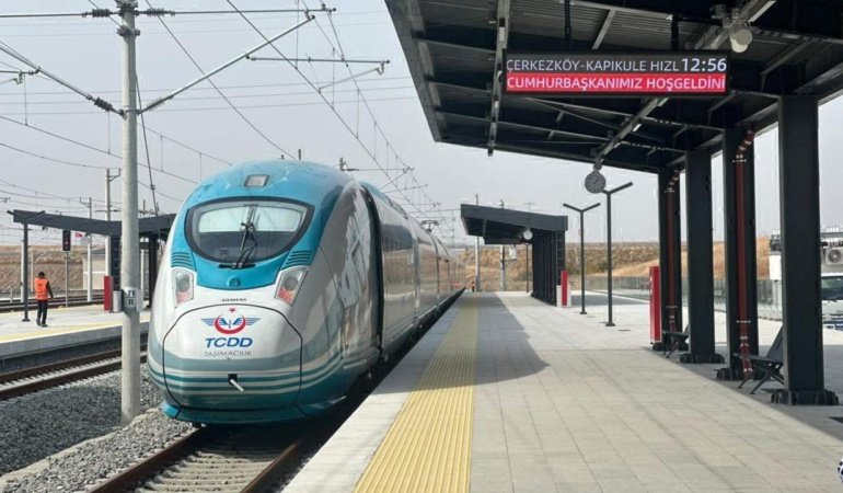 ÇerkezköyKapıkule Hızlı Tren Hattı bugün açılıyor