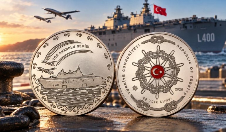 Darphane, TCG Anadolu için hatıra parası bastı