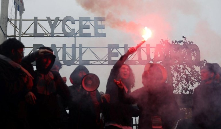 Fransa'daki lise öğrencilerinin eylemleri Belçika'ya sıçradı